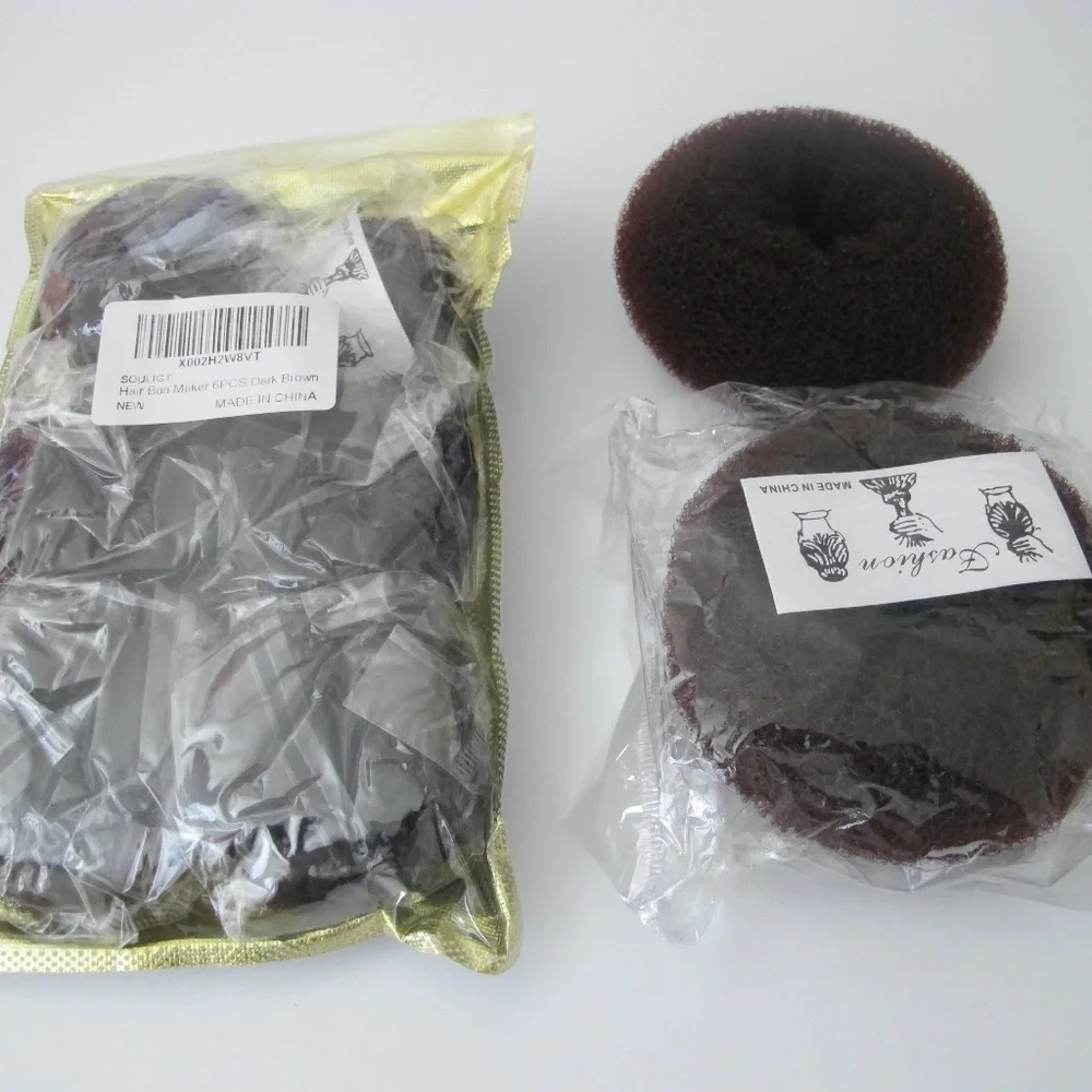 Hair Bun Maker ballet dance 6 small, 2 large